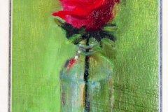 58, Mary McCorkle, Love, Rose, oil on paper