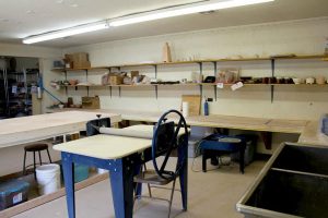 pottery studio at southern arts society at the depot in kings mountain