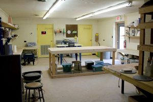 pottery studio at southern arts society at the depot in kings mountain