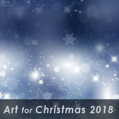 art for christmas 2018 with star background