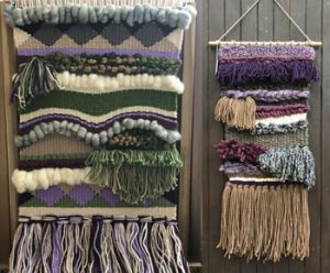 woven wall hangings by artist Marie Lafitte