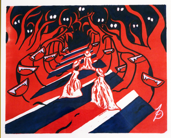 Zoe Leigh Turner - Witches Watching - printmaking