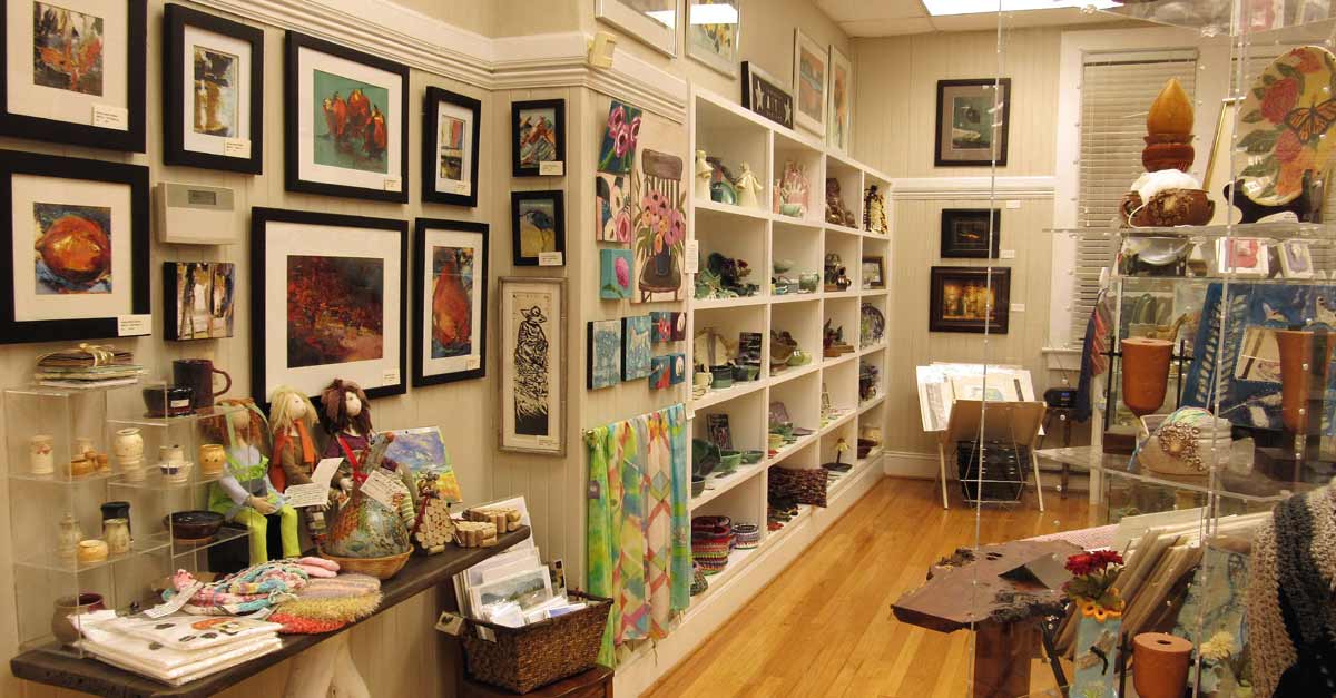 wide view of the gift shop at Southern Arts Society.