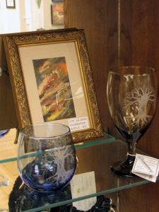 glassworks and paintings