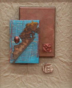 clay, rust work by Janet Littlejohn Kaufman