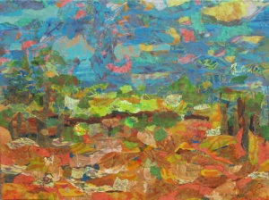 acrylic collage by Isabelle Griesmyer