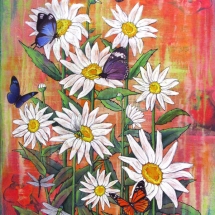 NAT-36_Annie-Sylling_Daisies-and-Butterflies_mixed-media