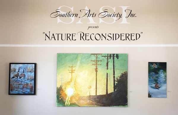 entry to galleries showing Nature Reconsidered and Trail at Southern Arts Society.