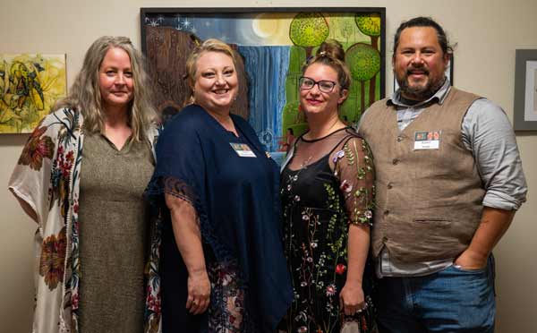 artists Crystal Whitesides, Stacey Pilkington-Smith, Jenna and Robert Webb.