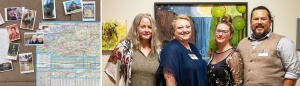 map of Appalachia and artists Crystal Whitesides, Stacey Pilkington-Smith, Jenna and Robert Webb.