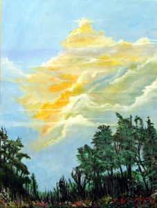 10 Dr. Brad Sabelli Bright, Clouds, acrylic