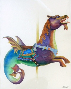 12 Shelby Sabelli, Carousel II, watercolor