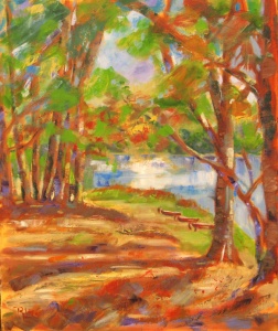 15 Rosie Little, Kings Mountain State Park I, oil