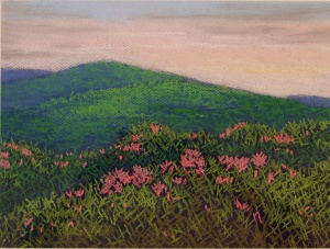 26 Gene Toennison, Mountain Flowers, pastel