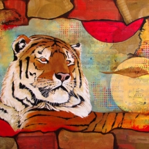 32 Annie Sylling, Majestic Tiger, mixed-media