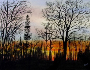 42 Ron Shepard, Morning Glow, watercolor