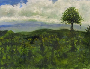 44 Ron Shepard, Clouds Rolling, watercolor