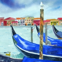 54 Dianne Garner, Gondola Guardian, watercolor