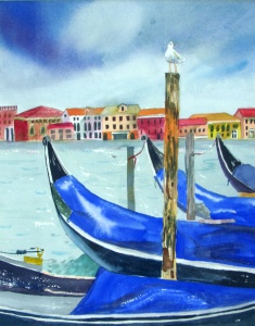 54 Dianne Garner, Gondola Guardian, watercolor