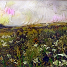 69 Amelia Lenke, Neamh Air An Talamh, acrylic, resin, dried flowers