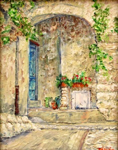 7 Mimi Irwin, L'arch a Aurebeau, acrylic
