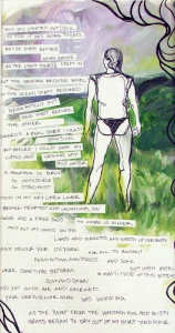 72 Amelia Lenke, Love Acendant, poem, acrylic, ink