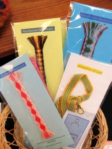 Woven and braided lookmarks and lanyard by artist Bill-Dunlap.