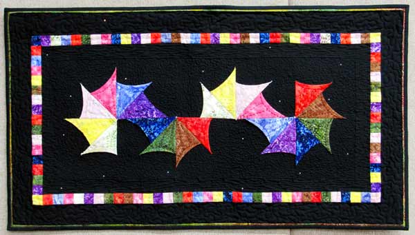 Carol McLaughlin, Beaded Aura, quilted wall hanging