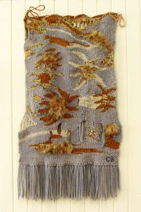 Constance Buchanan Dessert Flowers tapestry w copper.