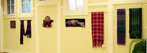 Woven and knitted works in Uncommon Threads exhibit at Southern Arts Society.