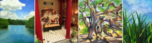 artwork in Nature Reconsidered and Trail exhibit at Southern Arts Society.