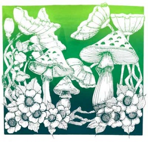 March page of Southern Arts Society 2022 calendar - “The Forest Floor” by Terry Ratchford.