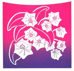 June page of Southern Arts Society 2022 calendar - “Mountain Laurel” by Loire Rowland Pruitt.