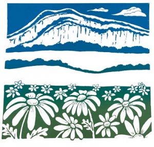August page of Southern Arts Society 2022 calendar - “Summer View” by Jennifer Borja.