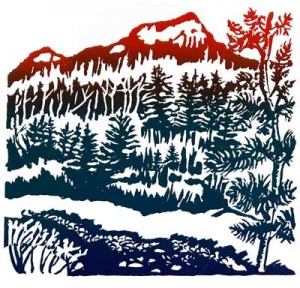 October page of Southern Arts Society 2022 calendar - “Crowders Mountain Summit” by Ron Shepard.