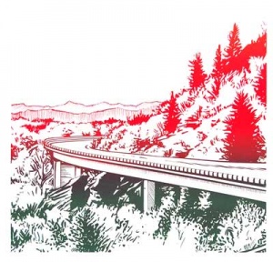 November page of Southern Arts Society 2022 calendar - “Linn Cove [Viaduct]” by Lori McAdams.