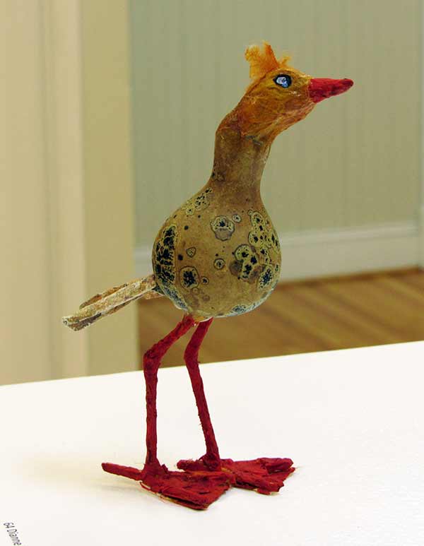 Merit award winning sculprure of a gourd bird.