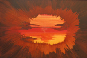 Red tints of a sunrise burst.