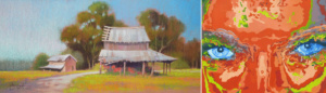 Gallery at Southern Arts Society in Kings Mountain NC showing A Fresh Look 2022 art exhibit.