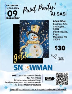 Mari Matamoros Golden Santa - paint party 2023 Flyer
