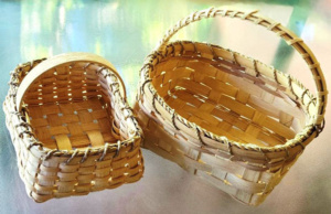 2 woven baskets by artist Jean Wilder-Smith.