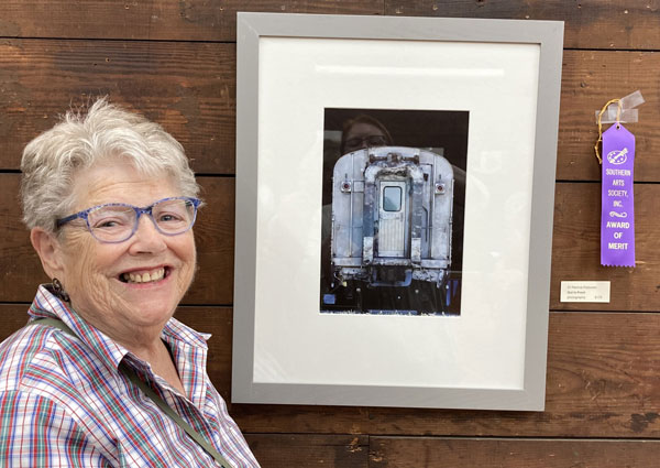 Photographer Patricia Petersen with her merit award.