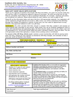 SASi Gift Shop Artist Form