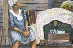 Eviction, acrylic, by Lucy Warlick