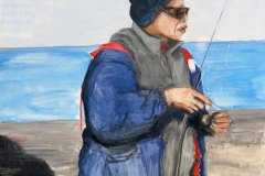 Hook Line and Sinker, acrylic, by Lucy Warlick