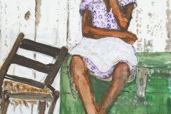 Unseated, acrylic, by Lucy Warlick