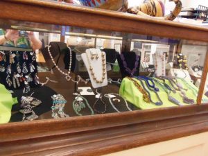 jewelry display in southern arts society gift shop