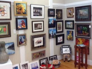 artwork displayed in southern arts society gift shop