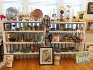 pottery displayed in southern arts society gift shop