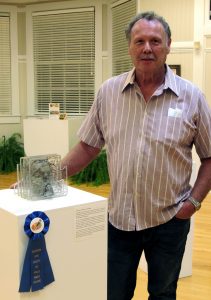 Fred Mead glass with his 1st Place glass sculpture